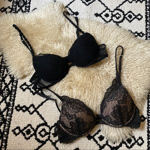 2 LA PERLA + VICTORIAS SECRET 34B PUSH UP BRAS